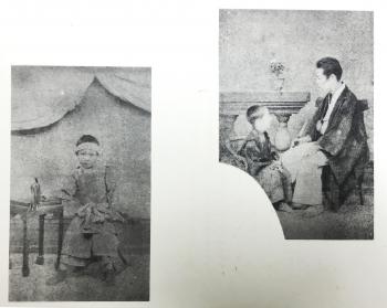 幼少期の漱石　鎧姿の漱石、養父と漱石