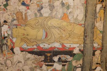 光照寺の涅槃図　釈迦像