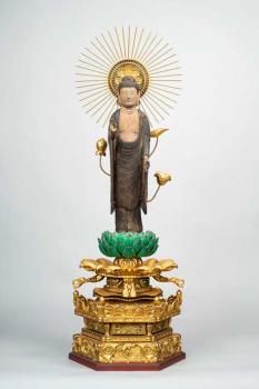 専行寺の木造阿弥陀如来立像（台座・光背は新補）