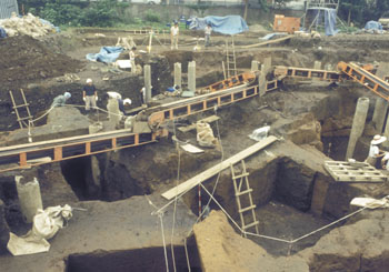 三栄町遺跡１次調査　Ｂ区調査風景