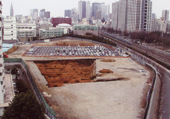 百人町三丁目遺跡６次調査　遠景（北から）