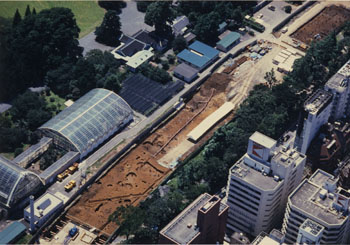 内藤町遺跡１次調査　Ａ区全景（北東から）