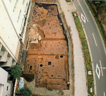 内藤町遺跡４次調査　調査区全景（西から）