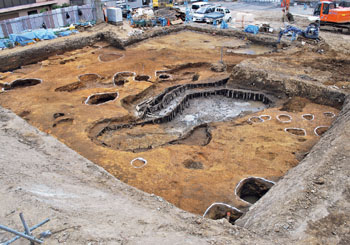 白銀町遺跡３次調査　A工区西側全景（南西から）
